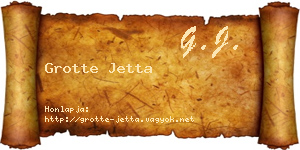 Grotte Jetta névjegykártya